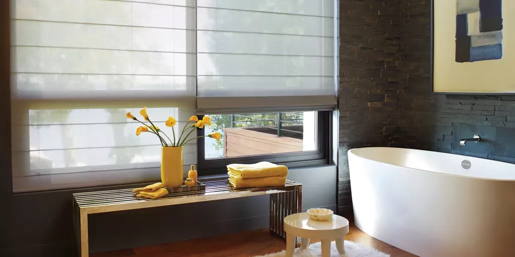 woven texture roman shades